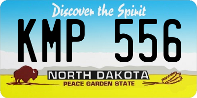 ND license plate KMP556