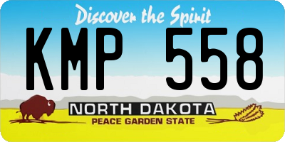 ND license plate KMP558
