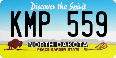 ND license plate KMP559