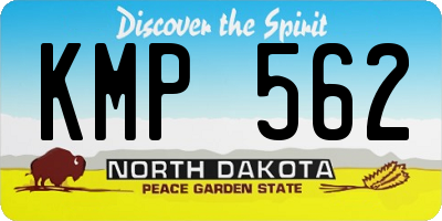 ND license plate KMP562