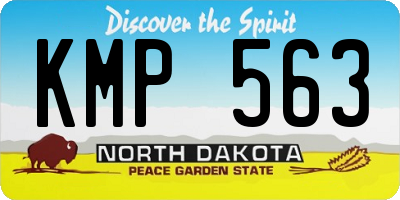 ND license plate KMP563