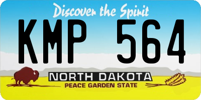 ND license plate KMP564