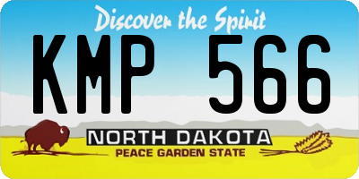 ND license plate KMP566