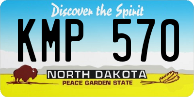 ND license plate KMP570
