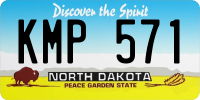 ND license plate KMP571