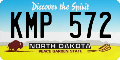 ND license plate KMP572