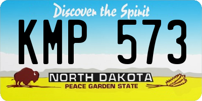 ND license plate KMP573