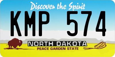 ND license plate KMP574