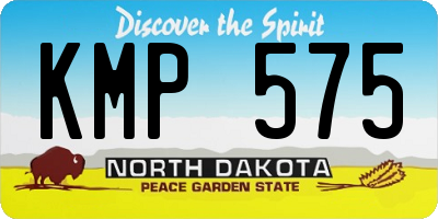 ND license plate KMP575