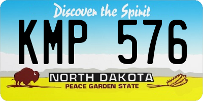 ND license plate KMP576