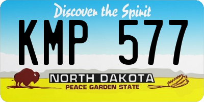 ND license plate KMP577