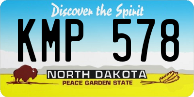 ND license plate KMP578