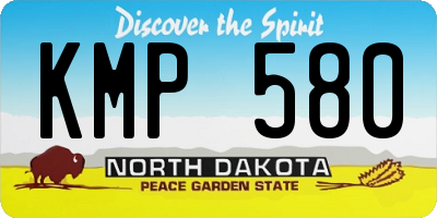 ND license plate KMP580