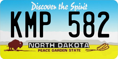 ND license plate KMP582