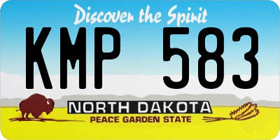 ND license plate KMP583