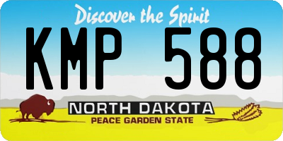 ND license plate KMP588