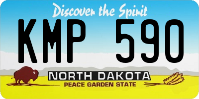 ND license plate KMP590