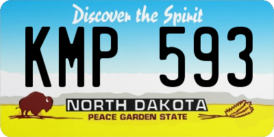 ND license plate KMP593