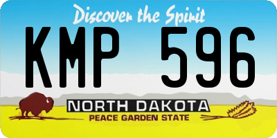 ND license plate KMP596