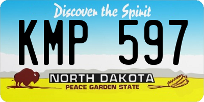 ND license plate KMP597