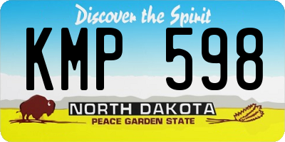 ND license plate KMP598