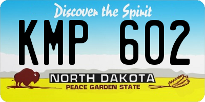 ND license plate KMP602