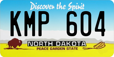 ND license plate KMP604