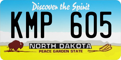 ND license plate KMP605