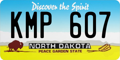 ND license plate KMP607