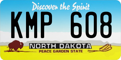 ND license plate KMP608