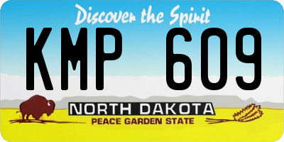 ND license plate KMP609