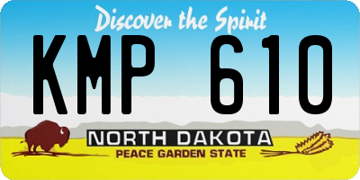 ND license plate KMP610