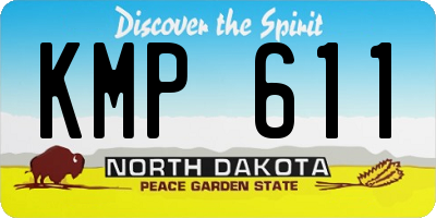 ND license plate KMP611