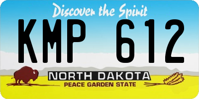 ND license plate KMP612