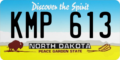 ND license plate KMP613