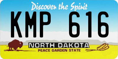ND license plate KMP616