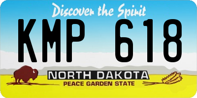 ND license plate KMP618