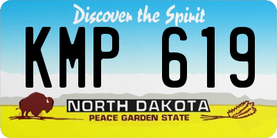 ND license plate KMP619