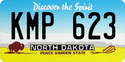ND license plate KMP623