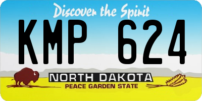 ND license plate KMP624