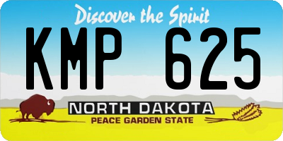 ND license plate KMP625