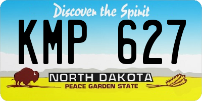 ND license plate KMP627