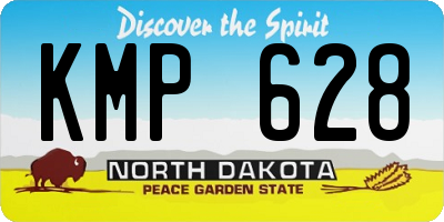 ND license plate KMP628