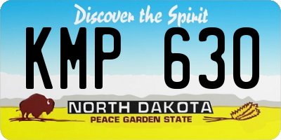 ND license plate KMP630