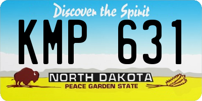 ND license plate KMP631