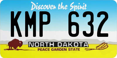 ND license plate KMP632