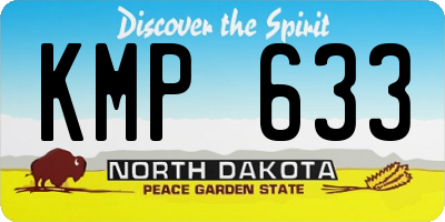 ND license plate KMP633