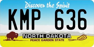 ND license plate KMP636