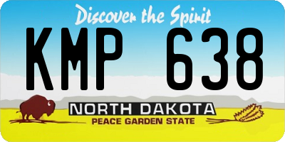 ND license plate KMP638
