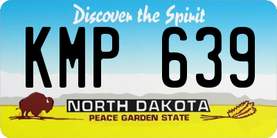 ND license plate KMP639
